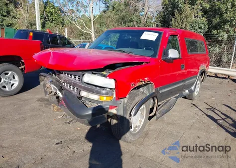 2000 Chevrolet Silverado 1500 Ls из США, поврежденный, VIN 1GCEK14T2YE133786